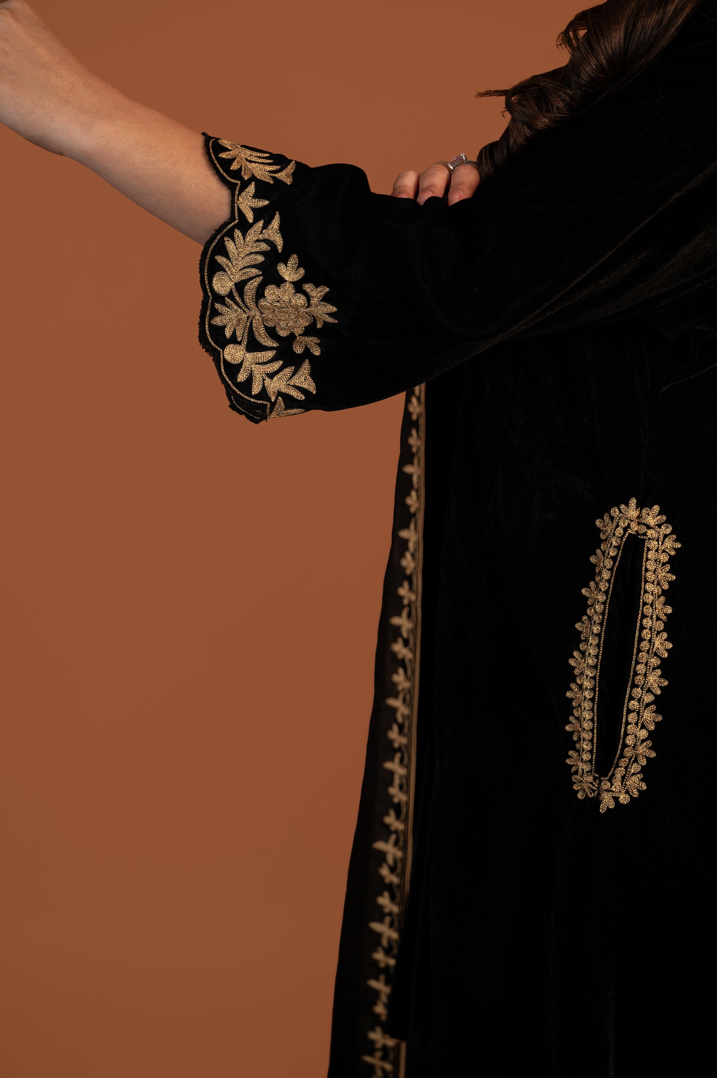Black Velvet Aari Tilla Suit