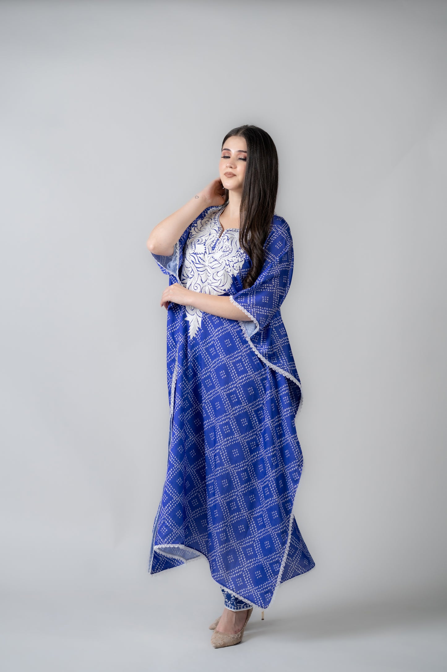 Blue kaftan set