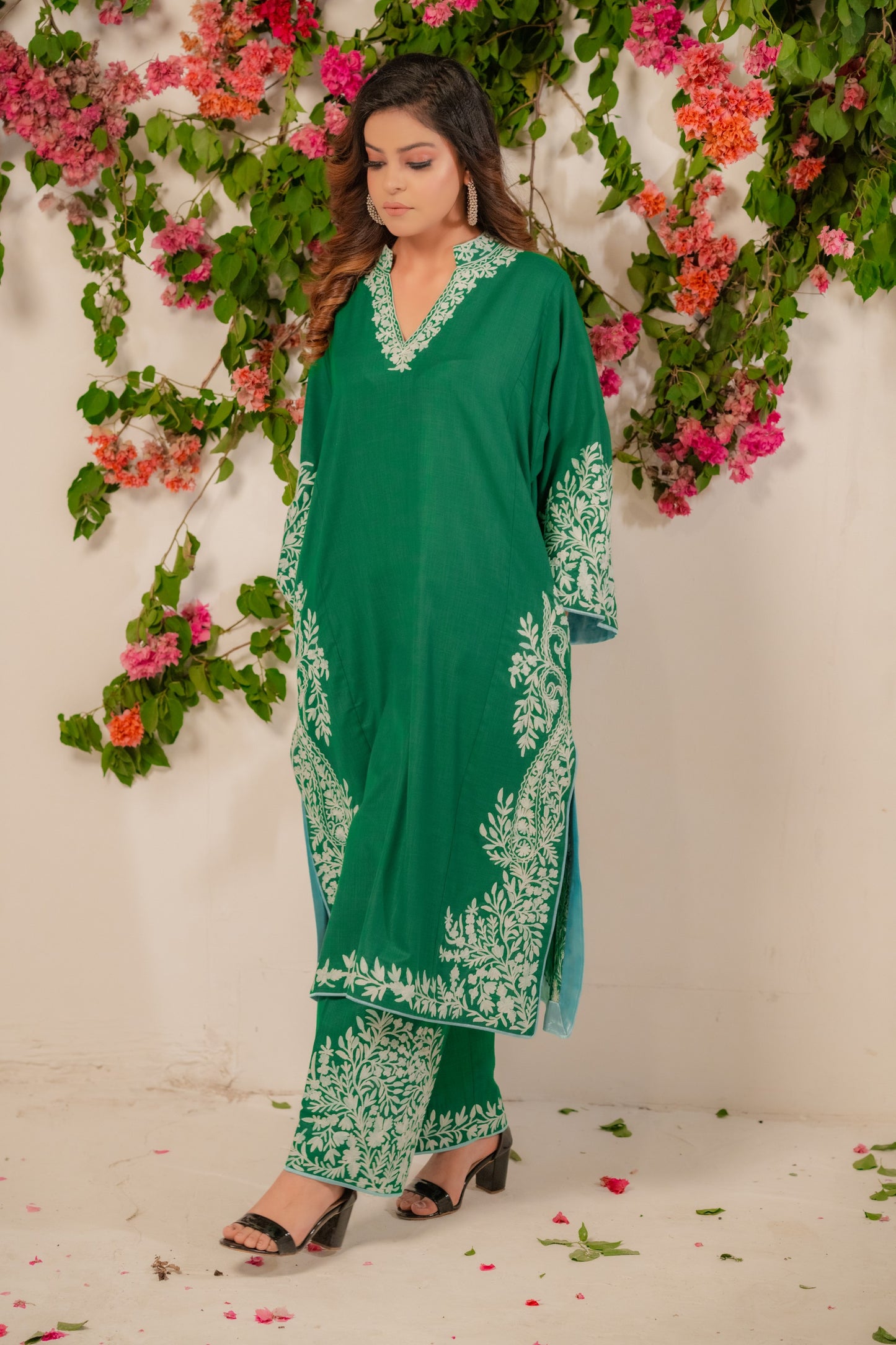 Dark green cotton set