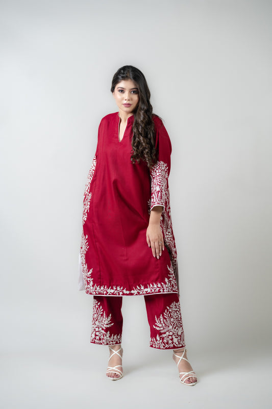 Maroon cotton set