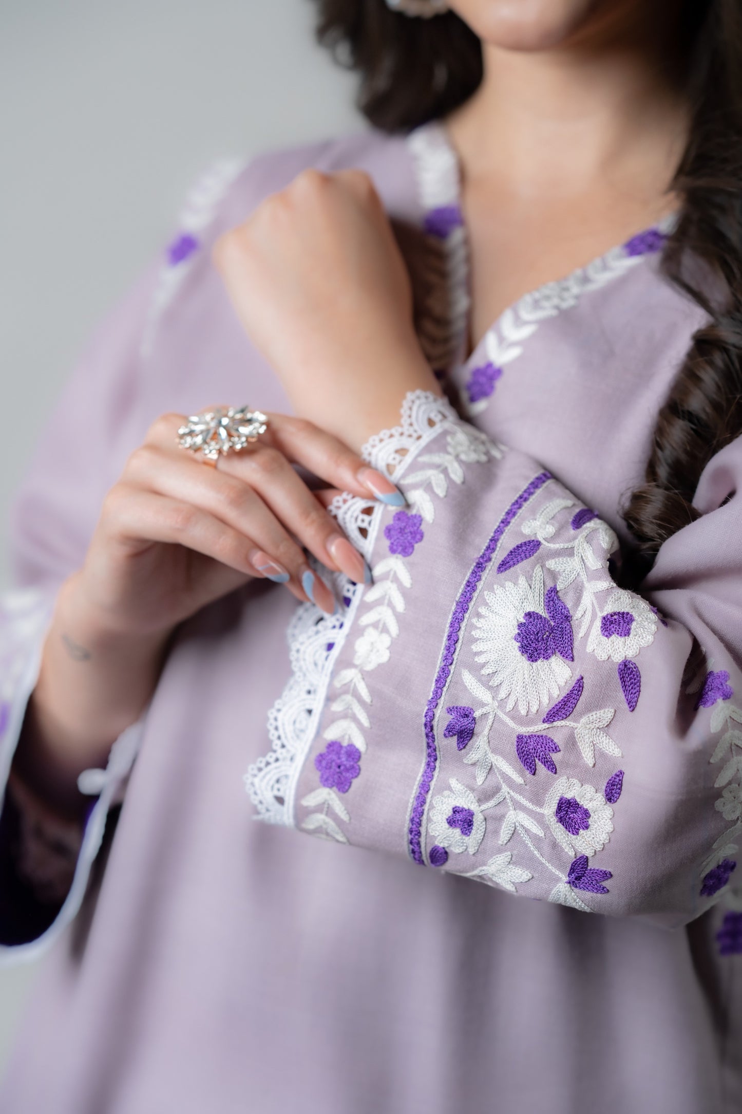 Light purple cotton suit