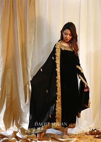 Black Velvet Tilla Phiran Suit