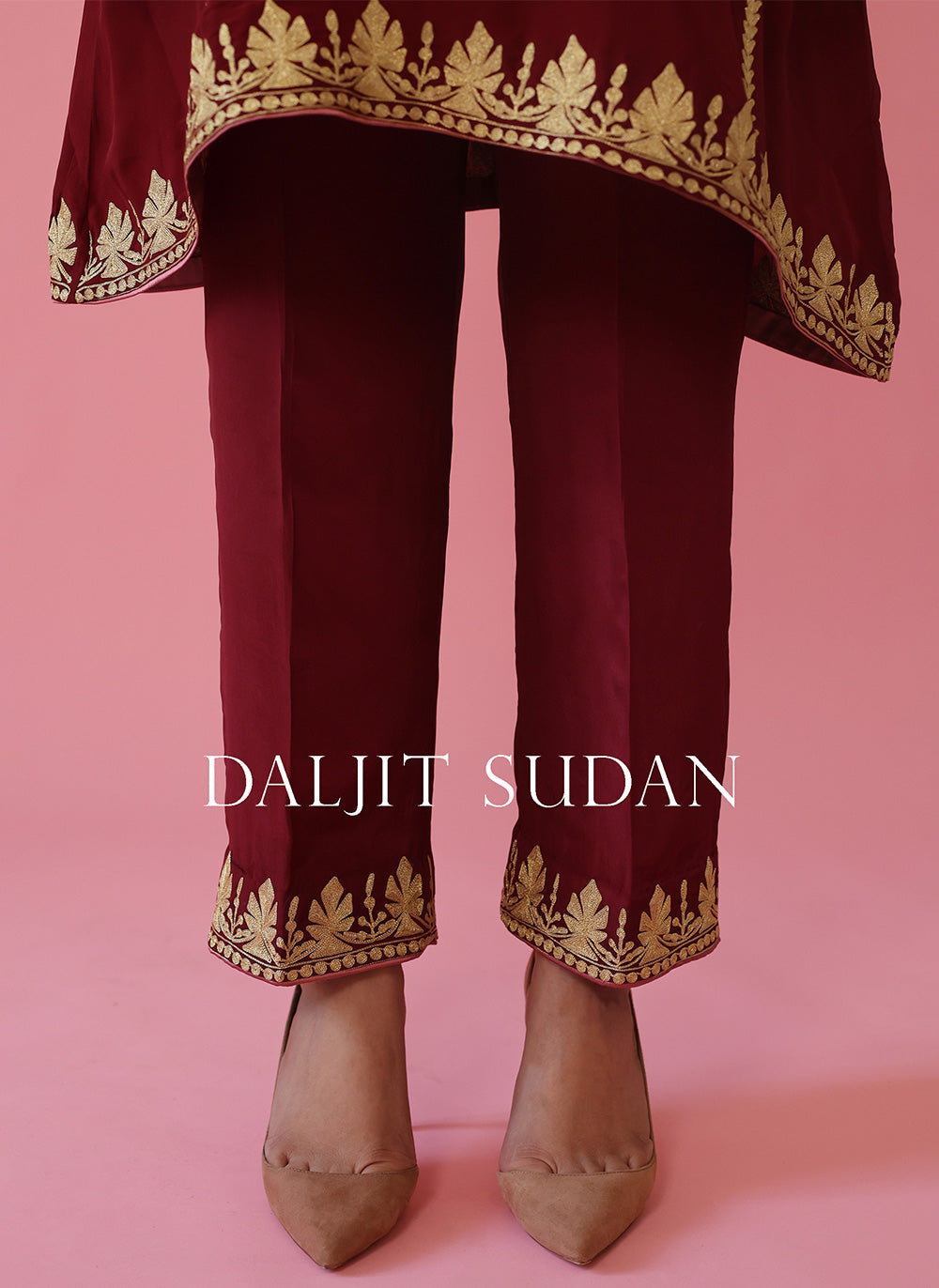 Maroon Phiran Set