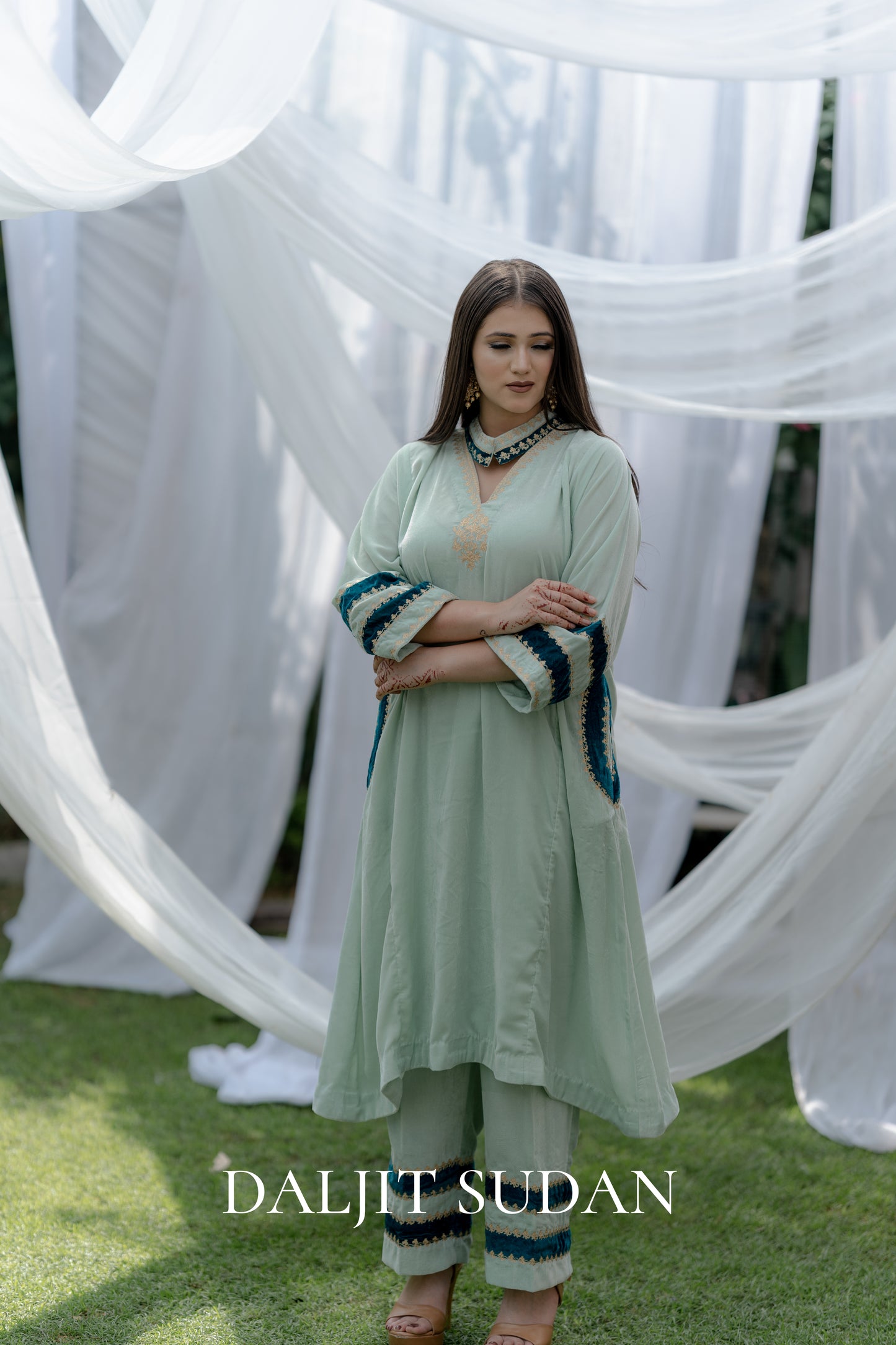 Mint Green Double Border Set