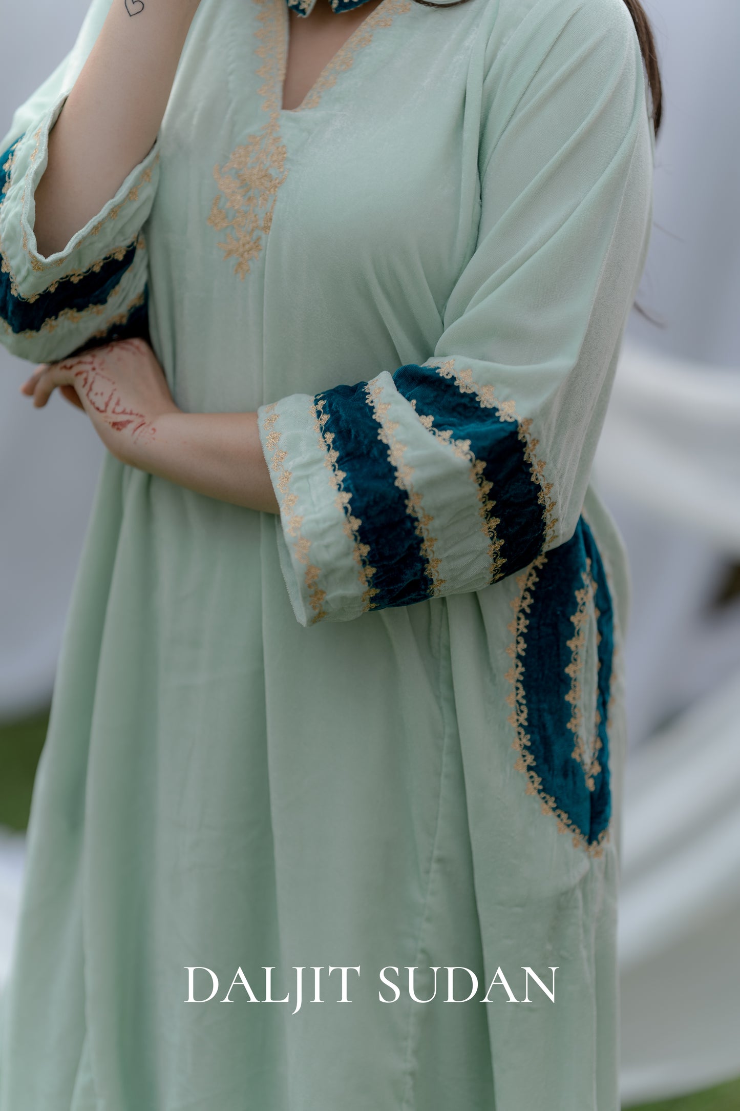 Mint Green Double Border Set