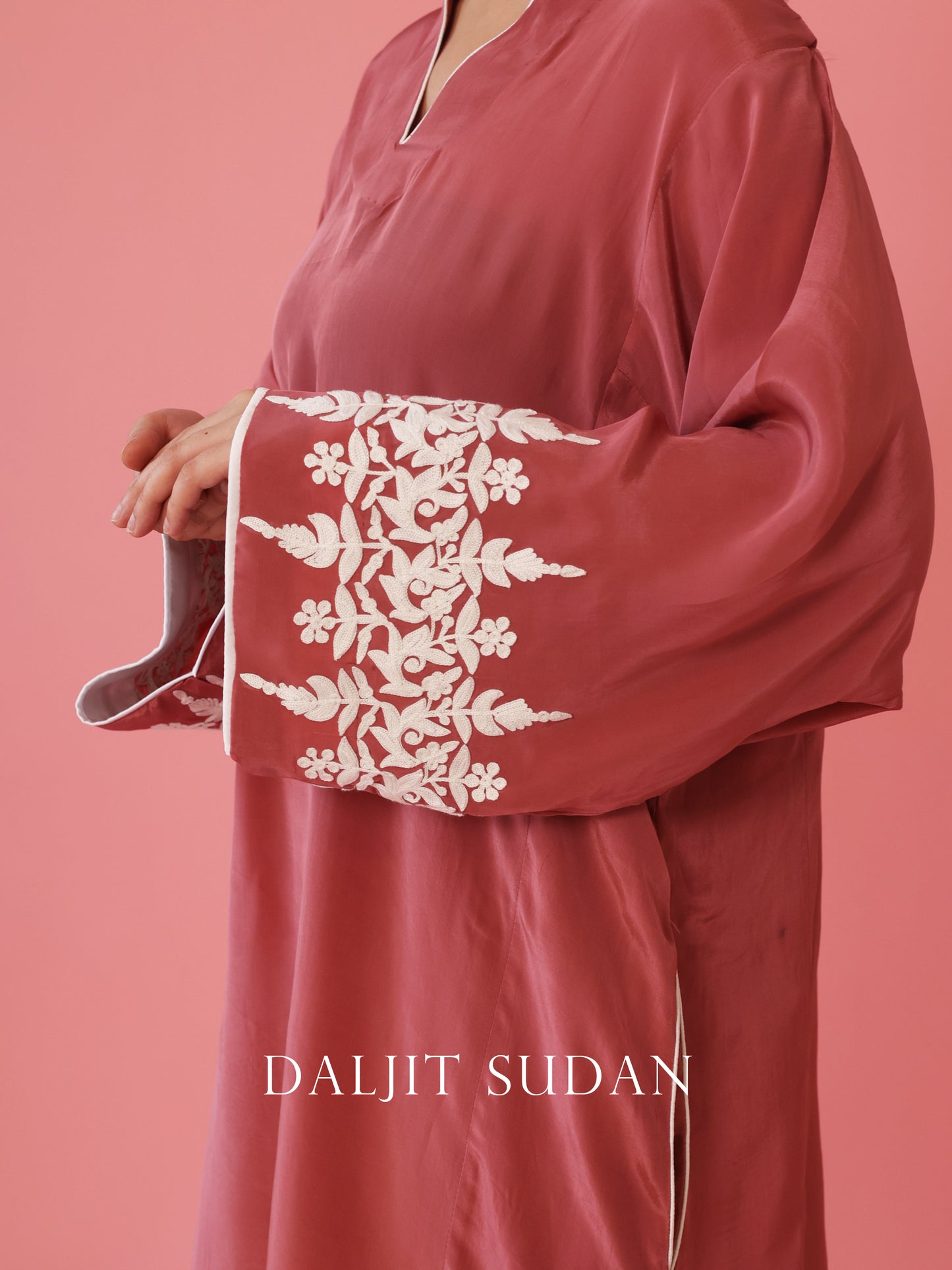 Rose Pink Sleeve Phiran Set