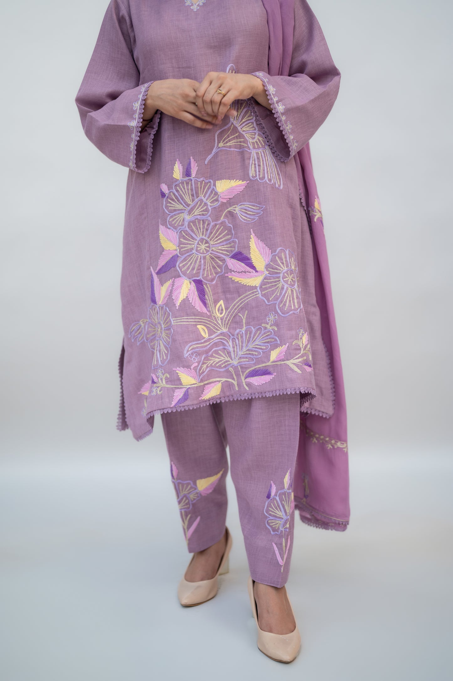 Lilac Linen Suit