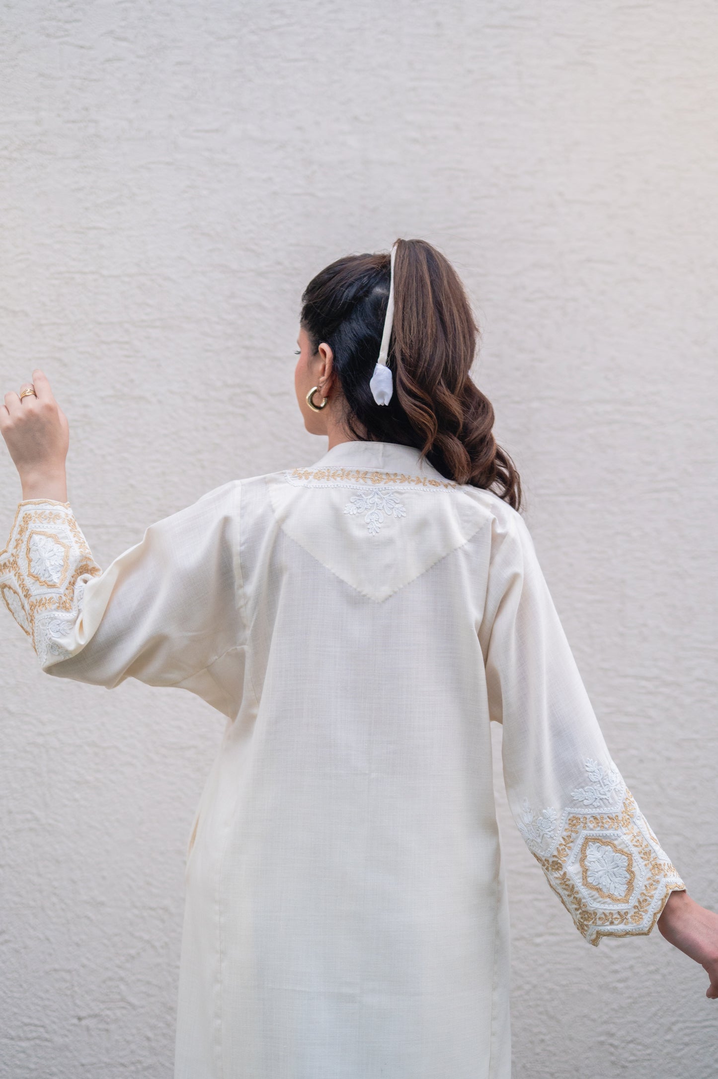 Off White Cotton Co-ord Set