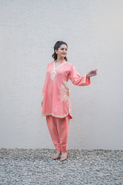 Peach Cotton Co-ord Set