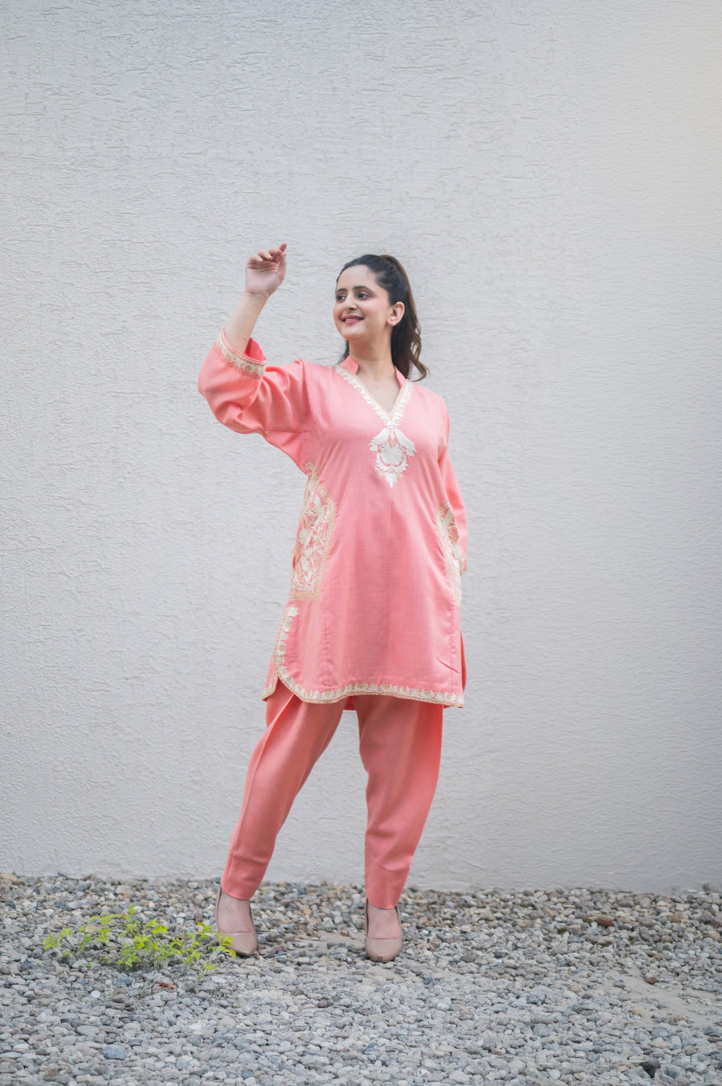 Peach Cotton Co-ord Set