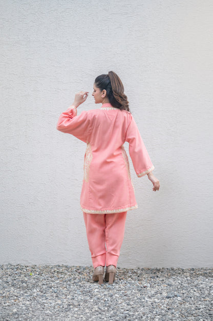 Peach Cotton Co-ord Set