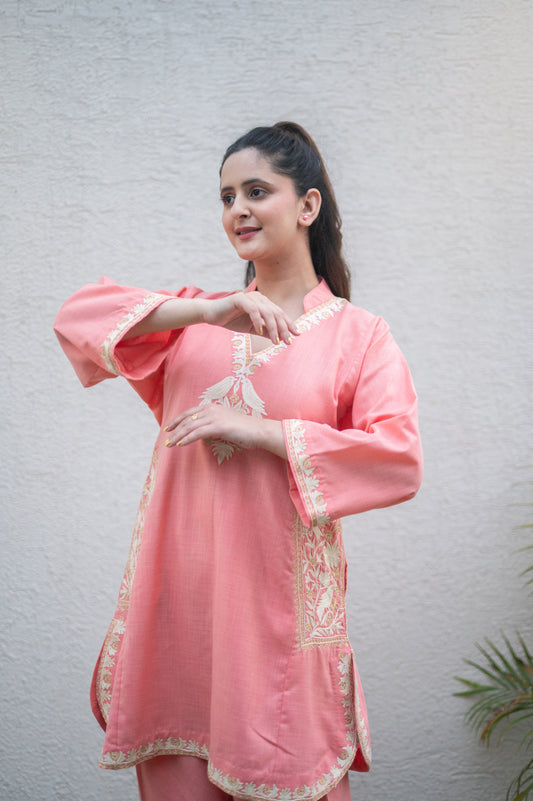 Peach Cotton Co-ord Set