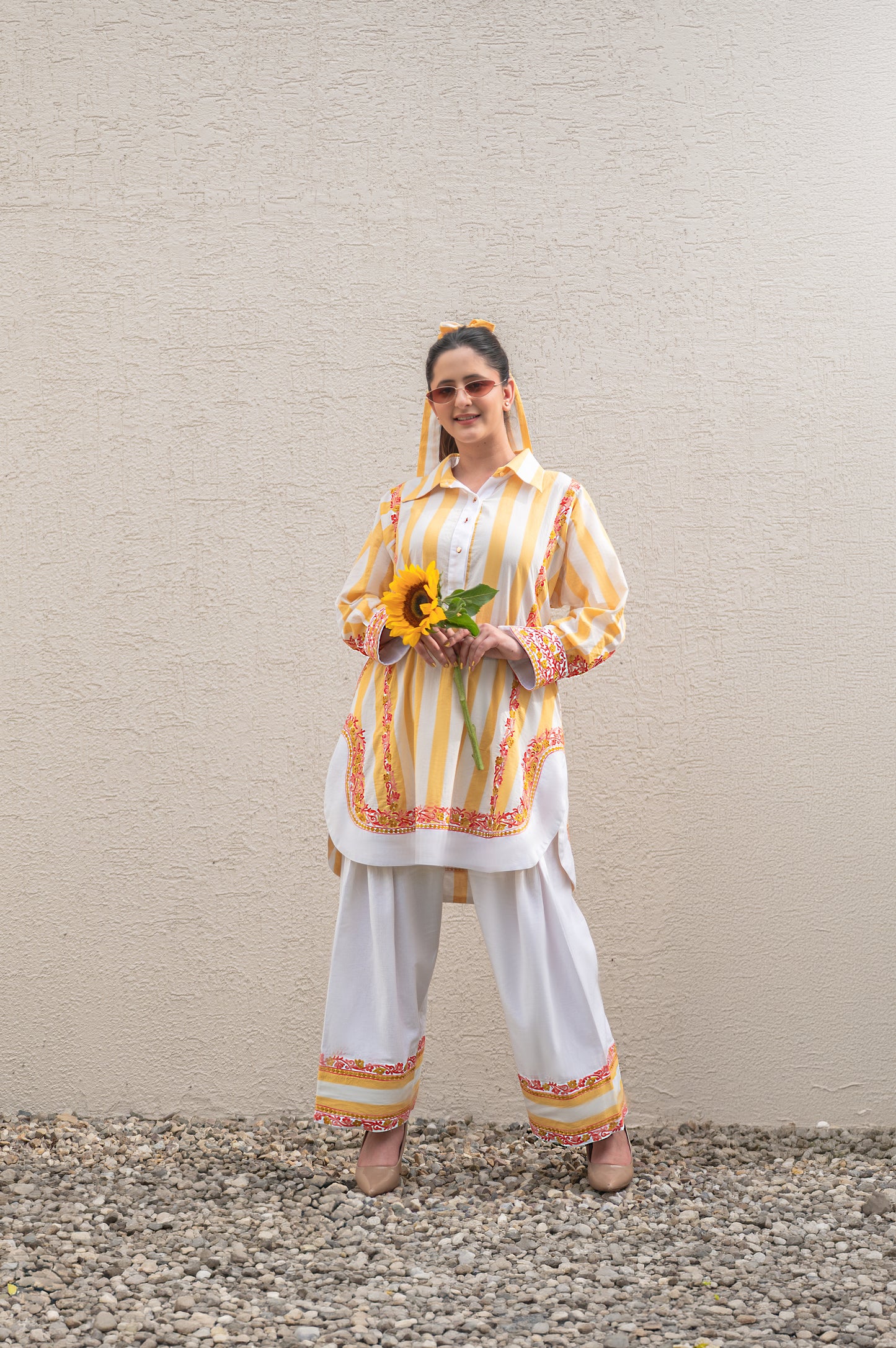 Yellow Stripes Co-ord Set
