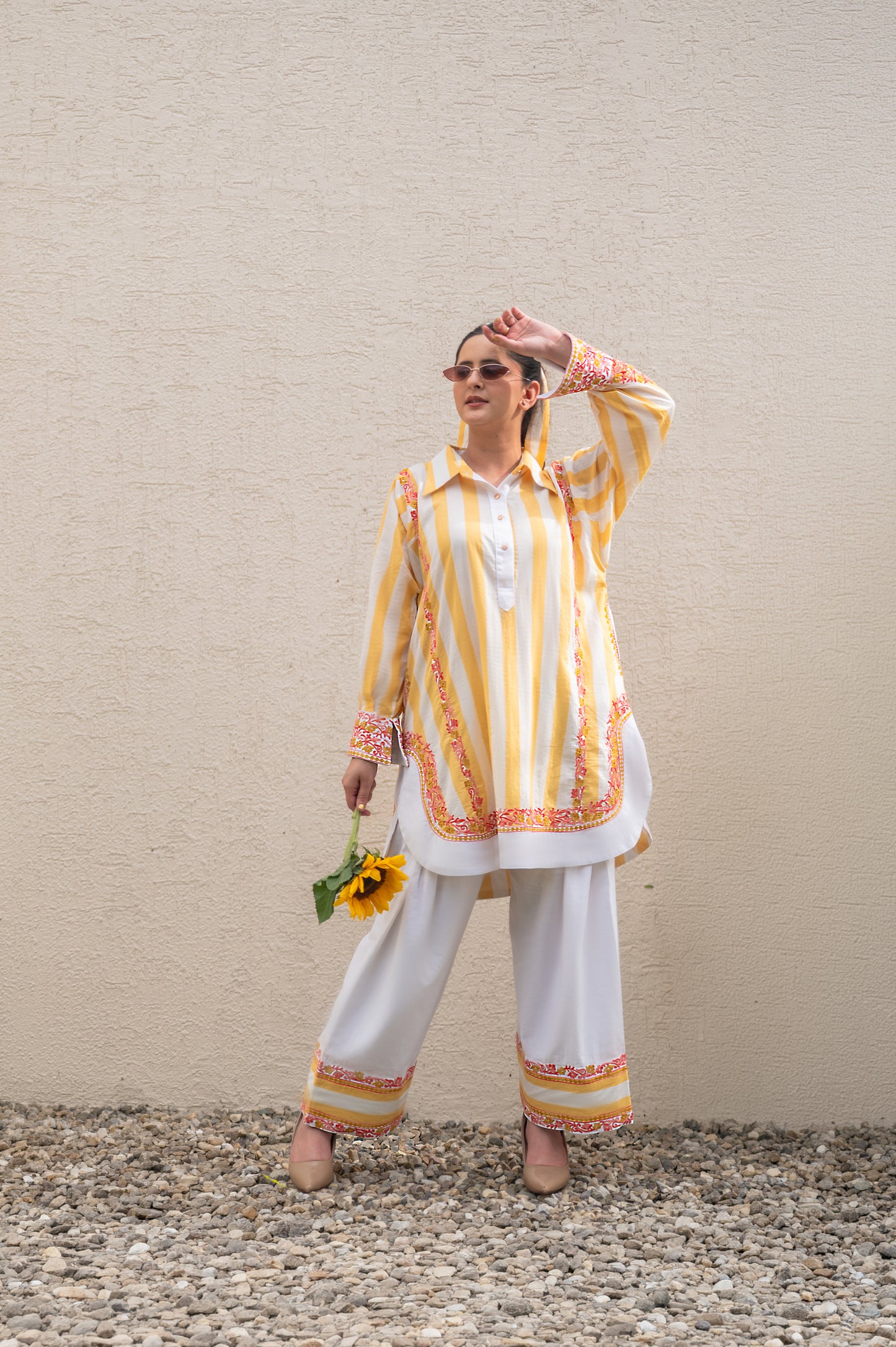 Yellow Stripes Co-ord Set