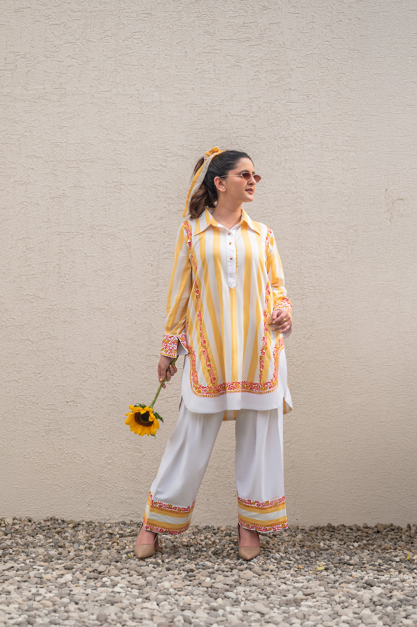 Yellow Stripes Co-ord Set