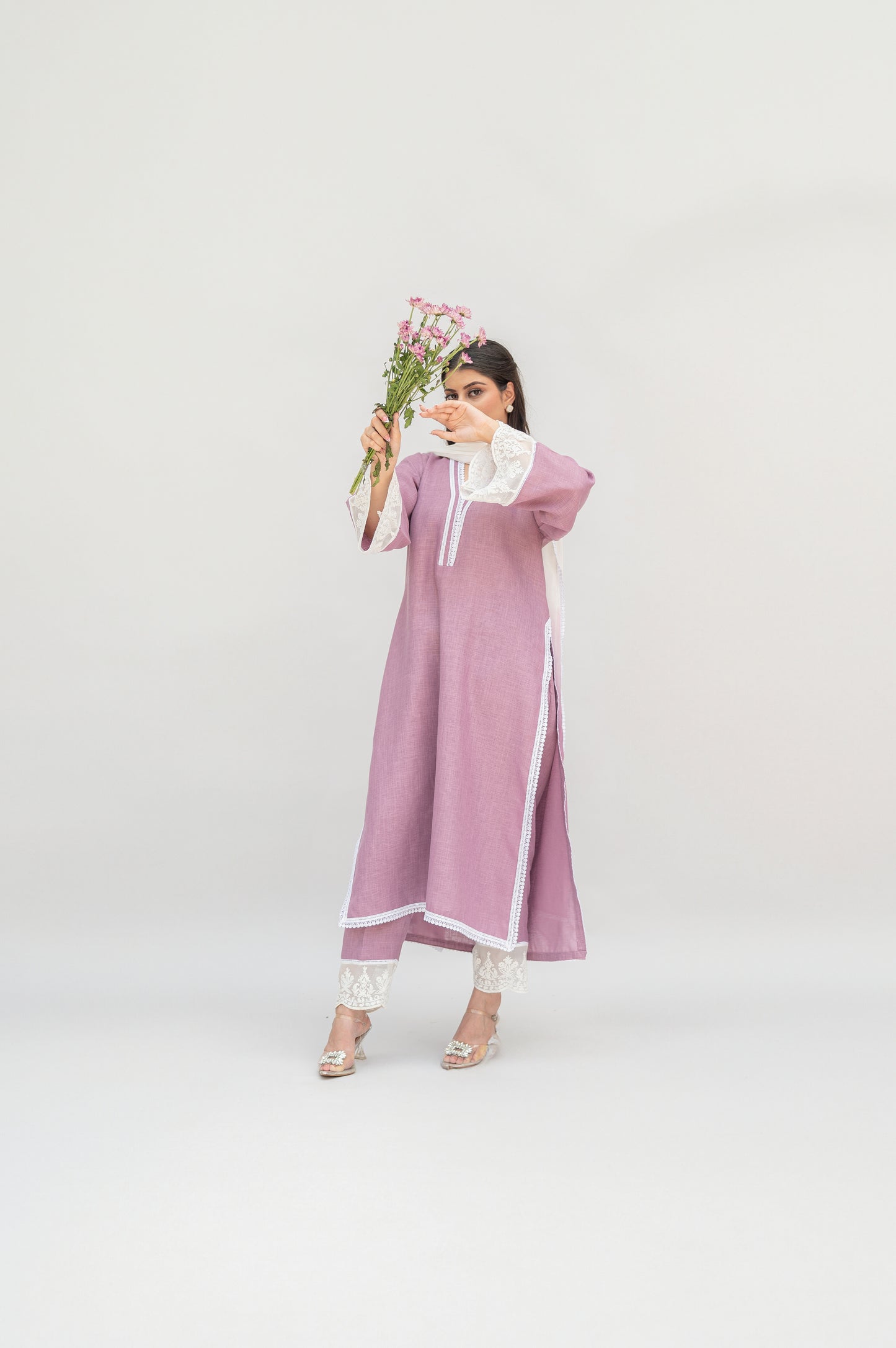 Lilac Linen Suit