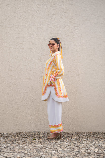 Yellow Stripes Co-ord Set