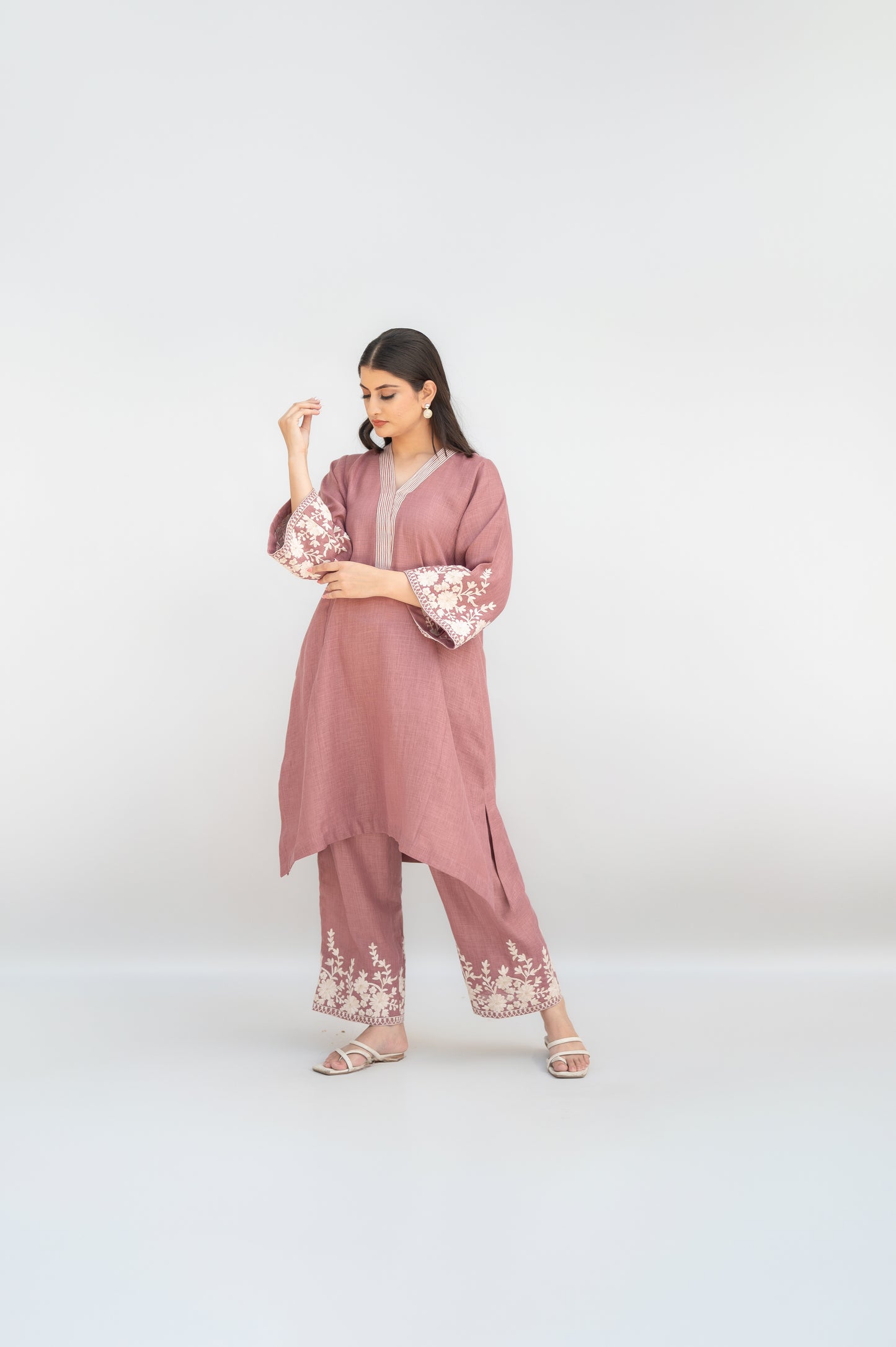 Turkish Rose Pink Linen Co-ord Set