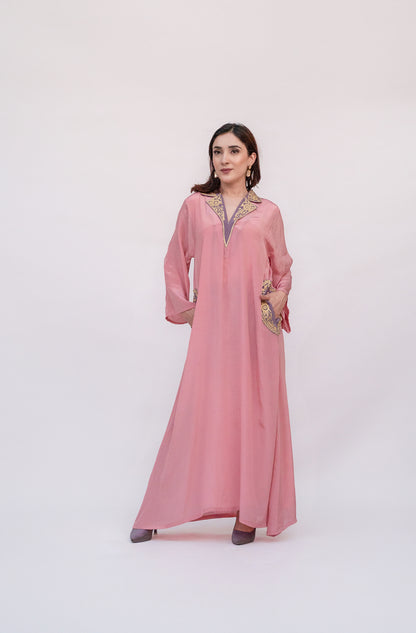 Light Pink Crepe Long Kurta