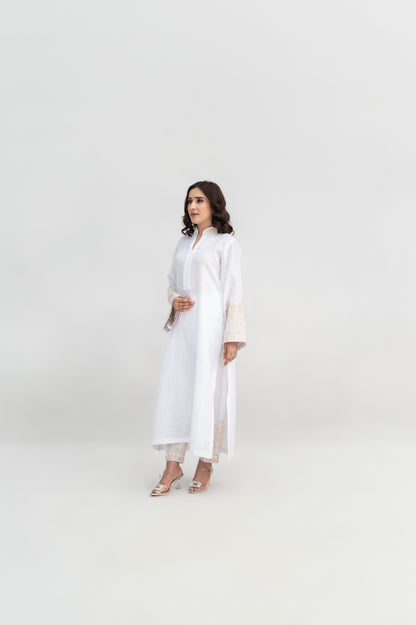 White Linen  Co-ord Set