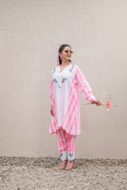 Pink Stripes Co-ord Set