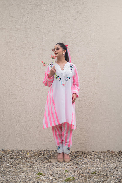 Pink Stripes Co-ord Set