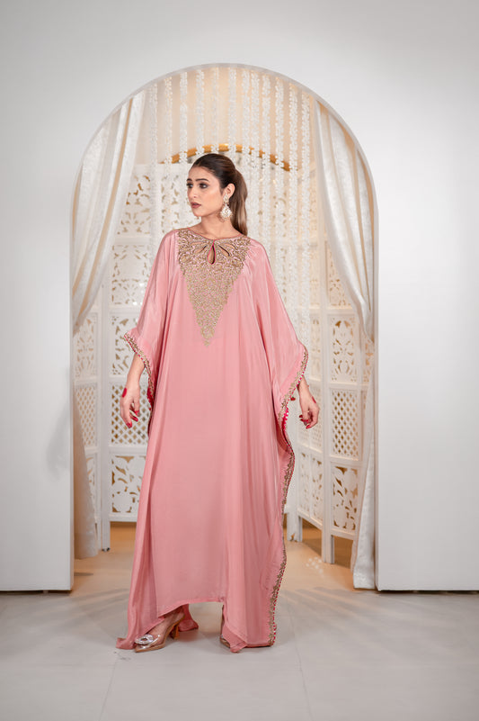 Light Pink Crepe Kaftan