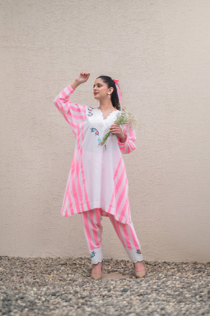 Pink Stripes Co-ord Set