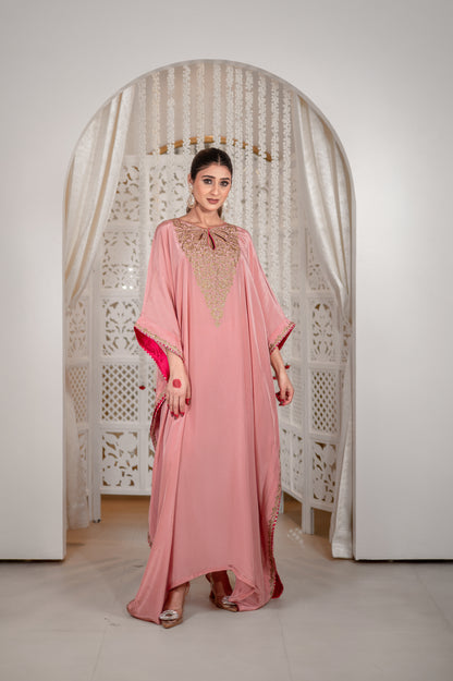 Light Pink Crepe Kaftan