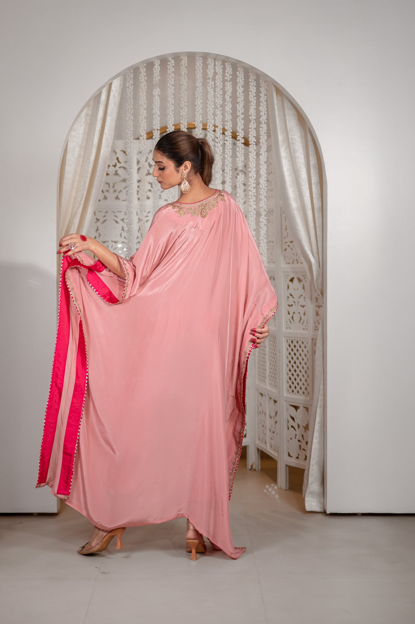 Light Pink Crepe Kaftan