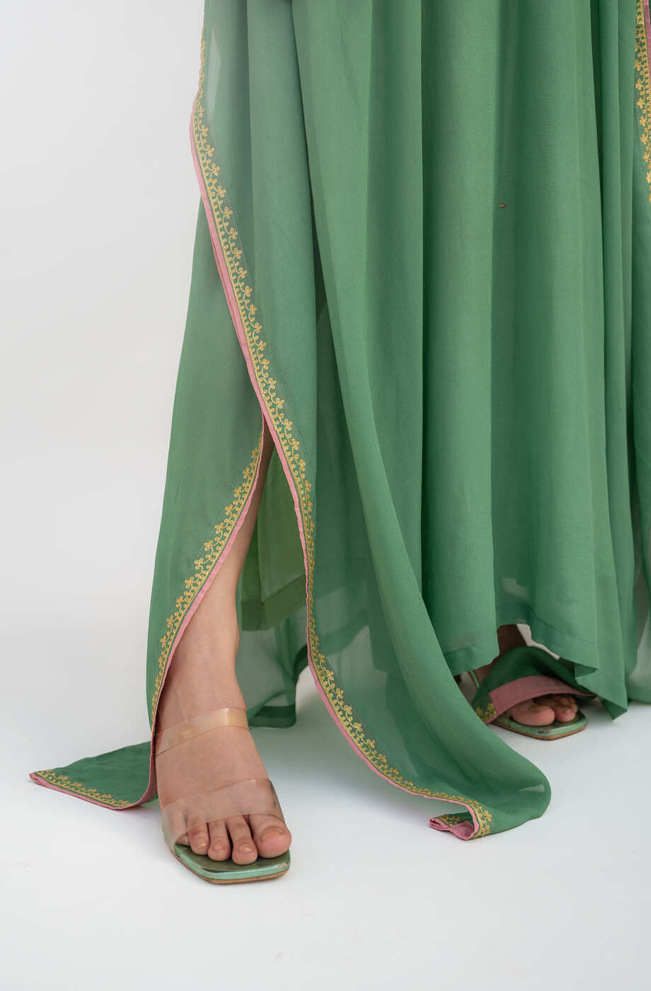 Sage Green Georgette Kaftan