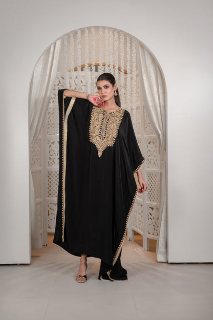 Black Crepe Kaftan