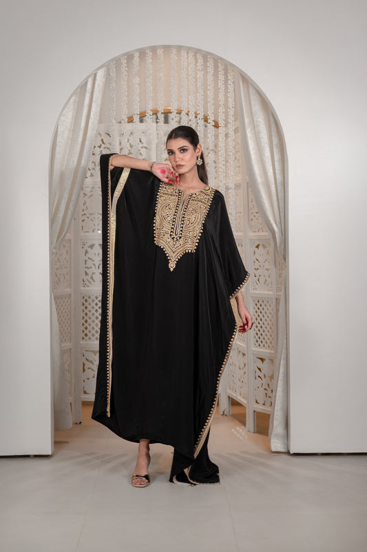Black Crepe Kaftan