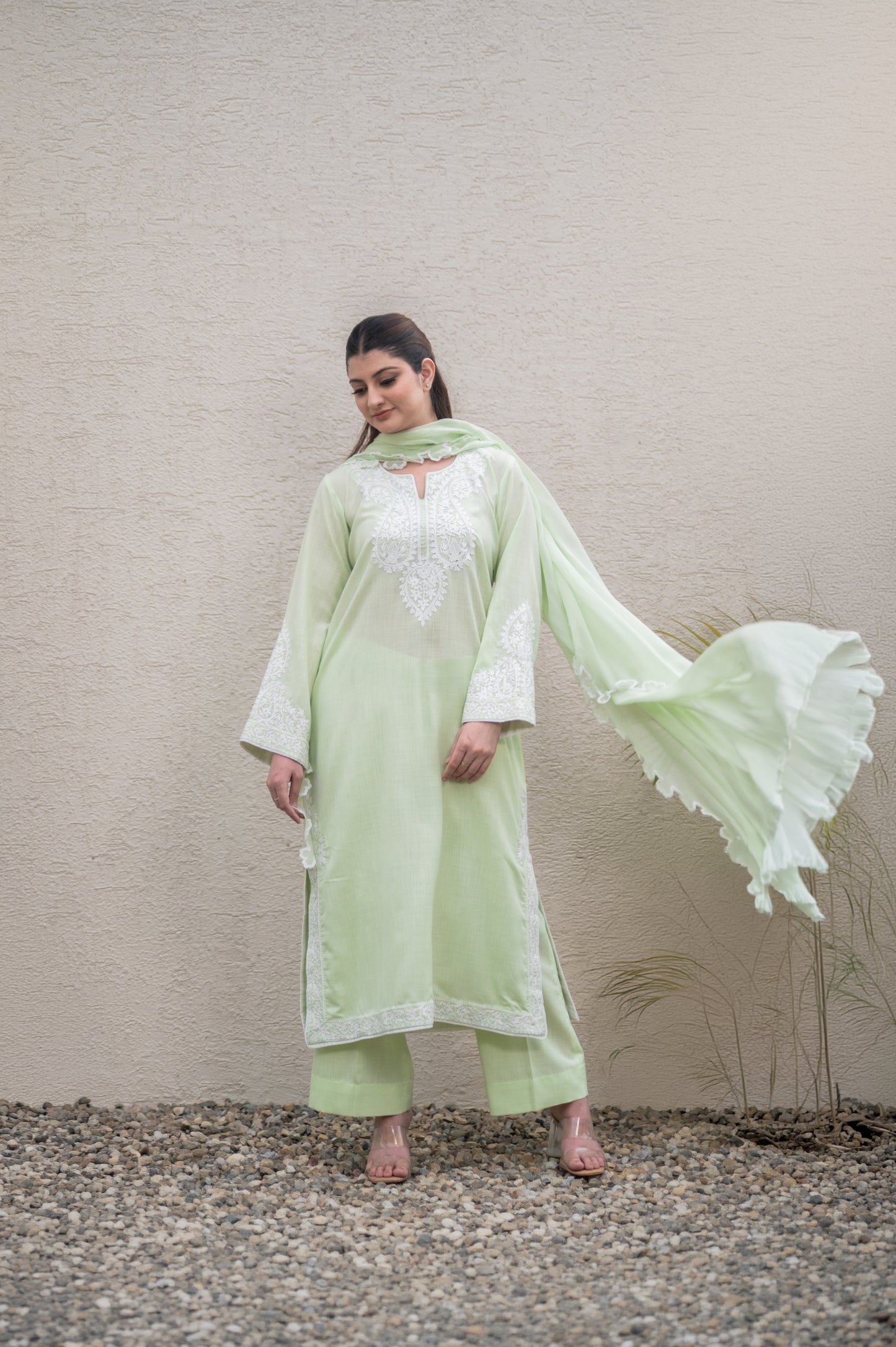 Mint Green Cotton Suit