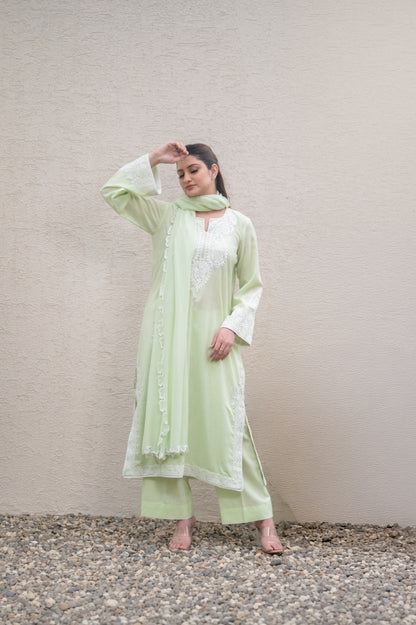 Mint Green Cotton Suit