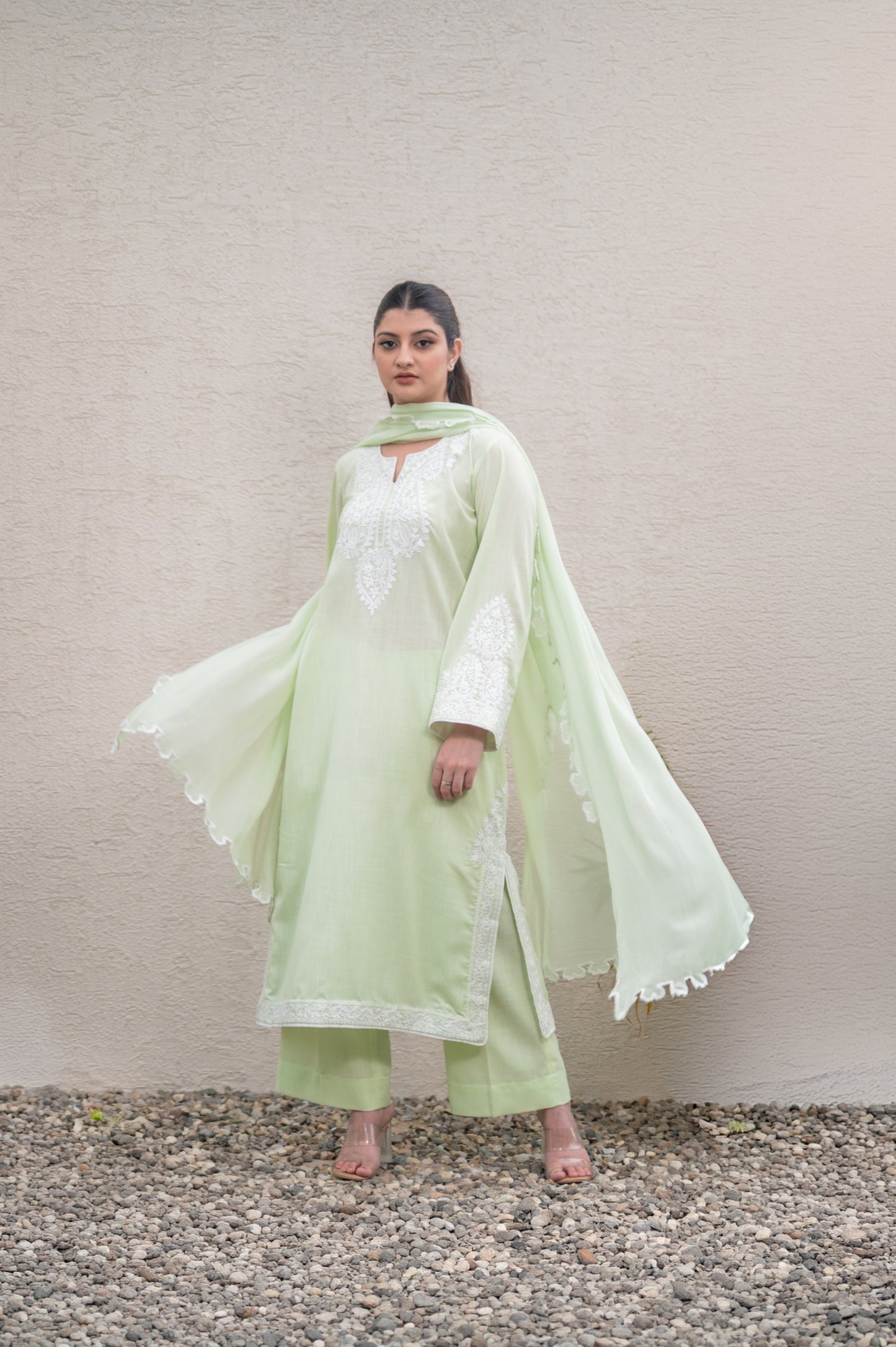 Mint Green Cotton Suit