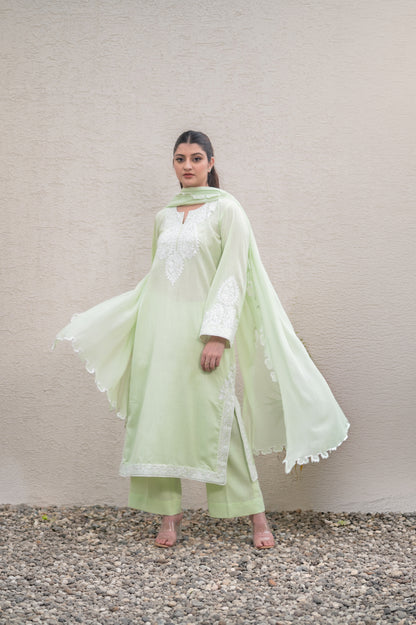 Mint Green Cotton Suit