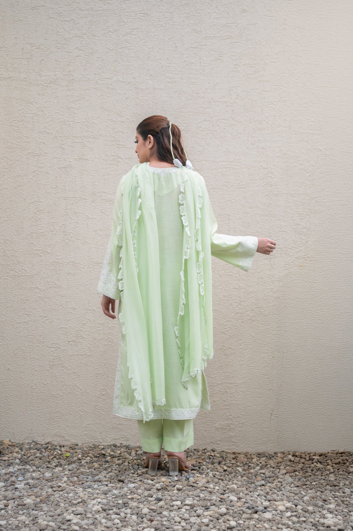 Mint Green Cotton Suit