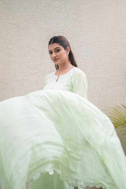 Mint Green Cotton Suit