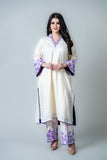 Off white purple cotton set