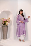 Light purple stripes modal satin kurta and pant