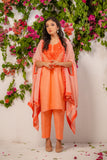 Peach Cape With Cotton Kurta Set
