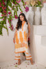 Orange dupatta with cotton suit