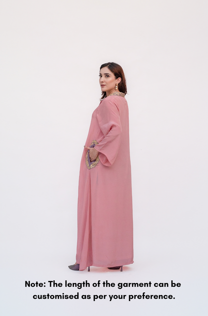 Light Pink Crepe Long Kurta