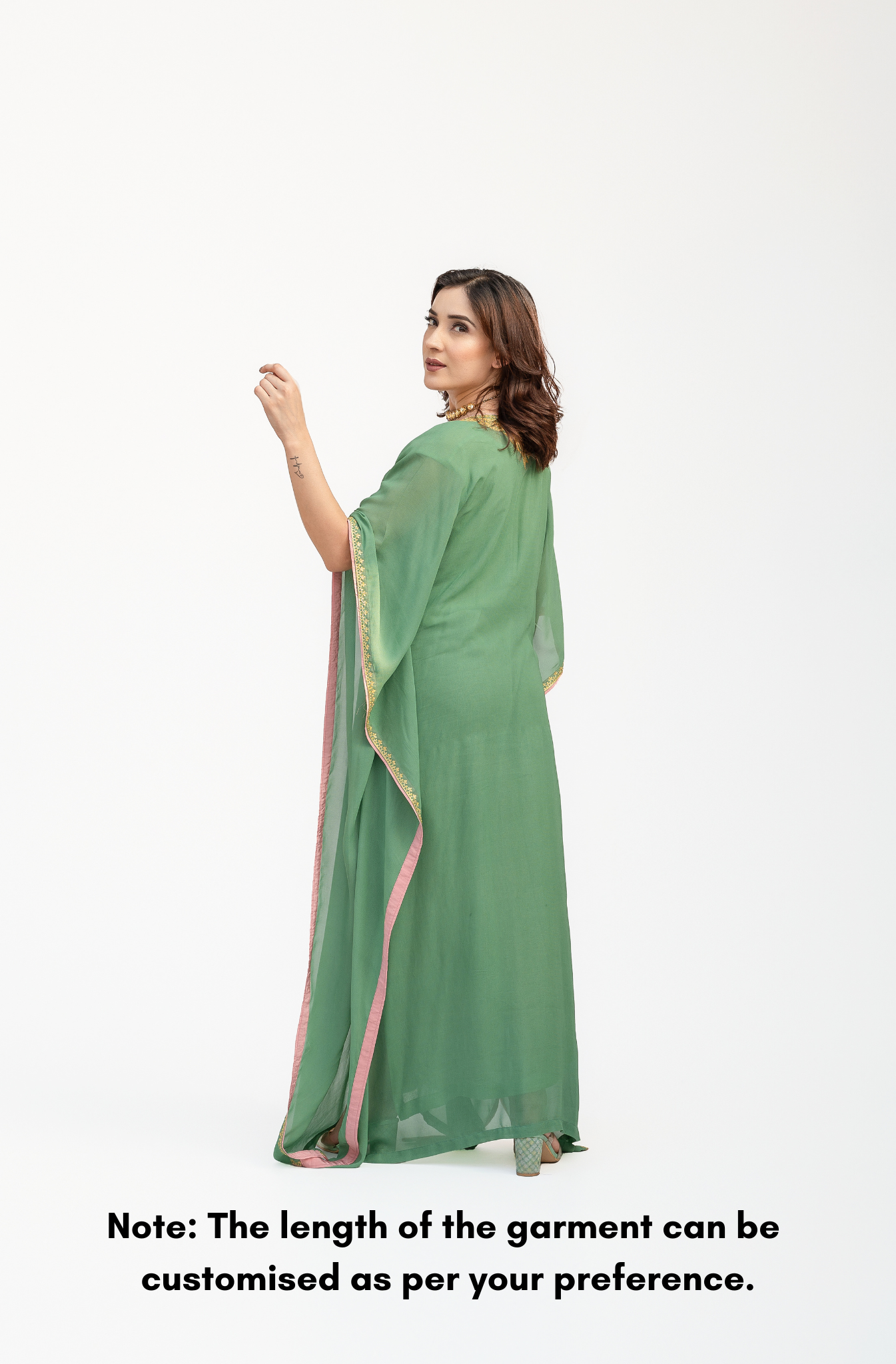 Sage Green Georgette Kaftan