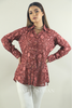 Light maroon all over embroidered shirt