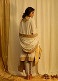 White Crepe Tilla Phiran Suit