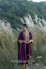 Purple Velvet Aari Suit