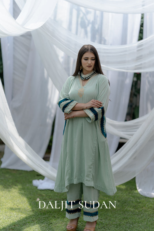Mint Green Double Border Set