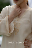 Cream Aari Tilla Suit